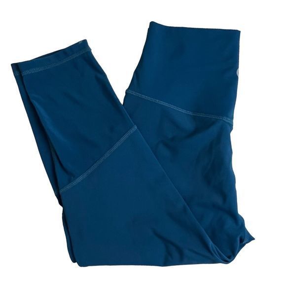 Zyia Active Womens Teal Blue Mesh High Waisted Capri Leggings Size 2‎ - Picture 1 of 7